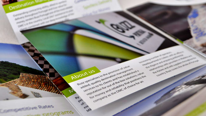 Design of brochures, Buzz Portugal