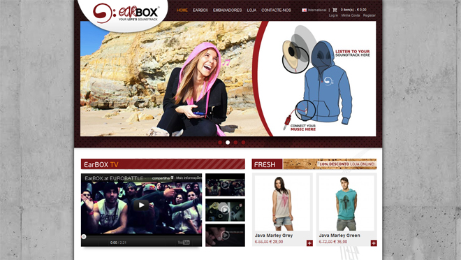 Creation of website and online stores Earbox