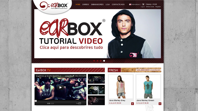 Creation of website and online stores Earbox