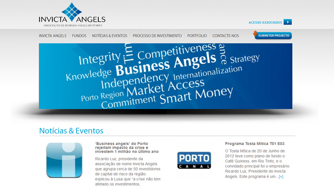 Creación de sitio web Invicta Angels