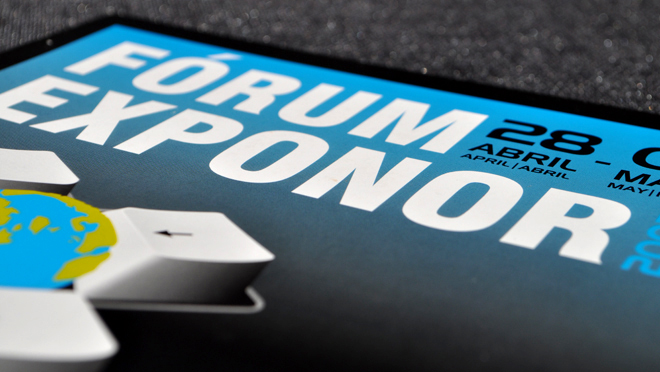 Design de folhetos Exponor