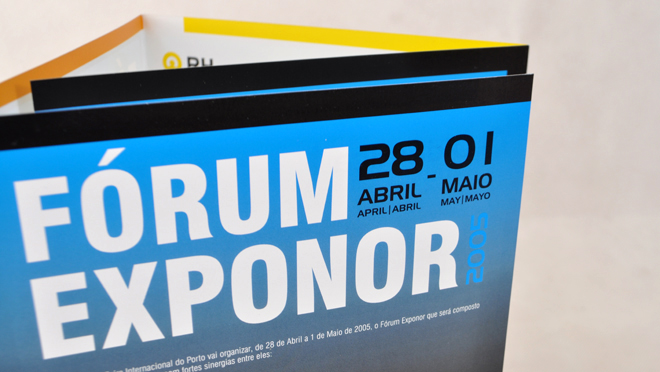 Design de folhetos Exponor