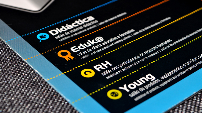 Design de folhetos Exponor