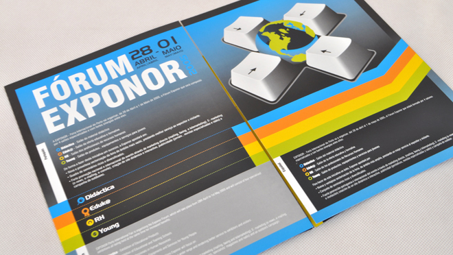 Design de folhetos Exponor