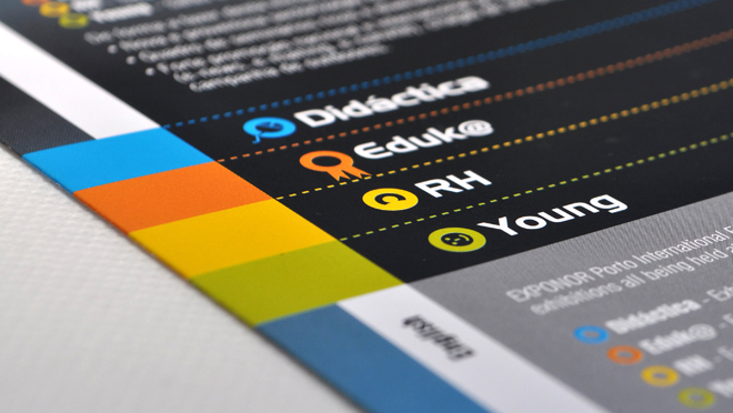 Design de folhetos Exponor