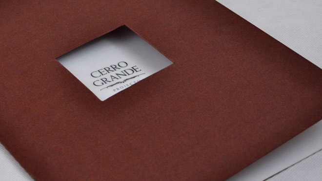 Design of brochure Cerro Grande