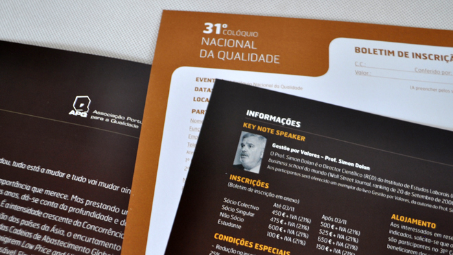 Design of brochure APQ