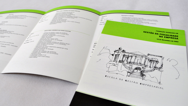 Design de catálogos e folhetos EGE