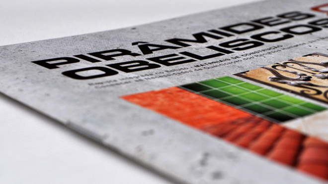 Design de revista Pirâmides e Obeliscos