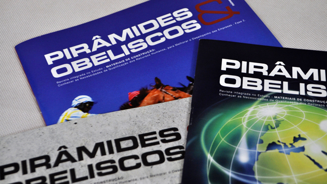Design de revista Pirâmides e Obeliscos