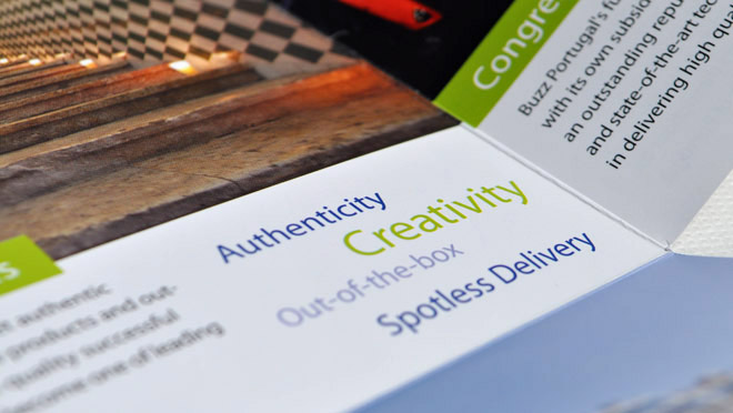 Conception de brochures, Buzz Portugal