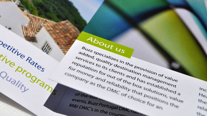 Conception de brochures, Buzz Portugal