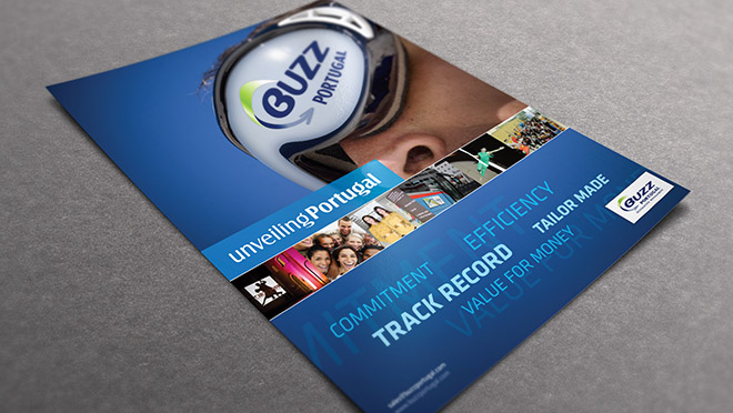 Design de folhetos Buzz Portugal