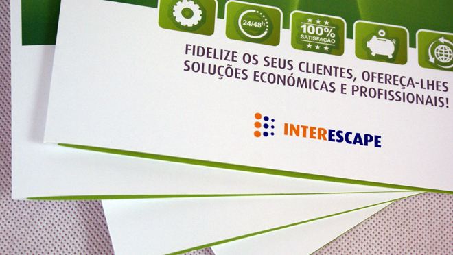 Diseño de folleto Interescape