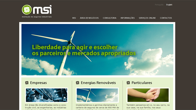 Creación de sitio web de MSI Seguros