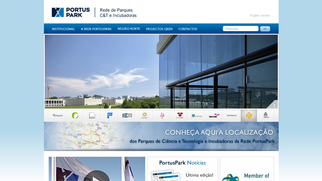Criação de site PortusPark