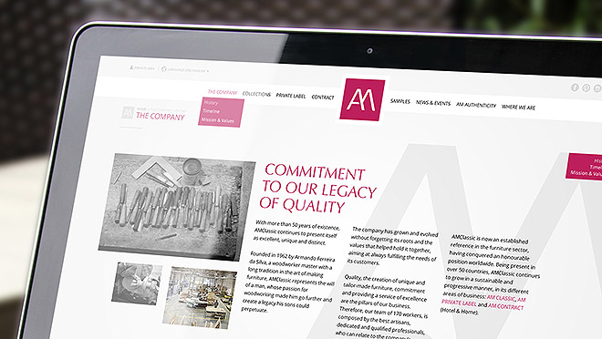 Criação de site e web design AMClassic