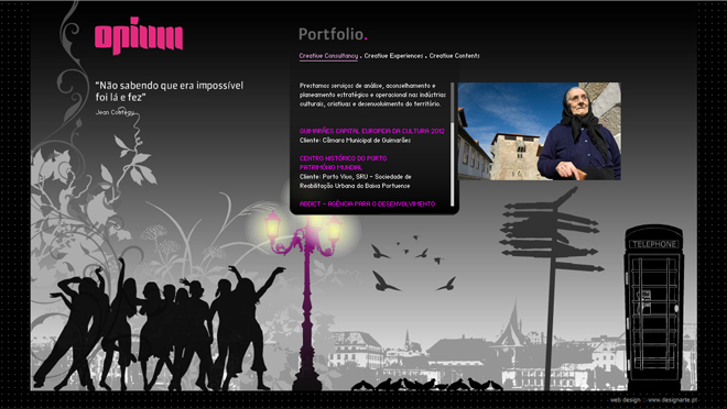 Animation et conception de sites web de l'Opium