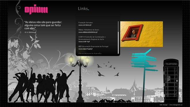 Animation et conception de sites web de l'Opium