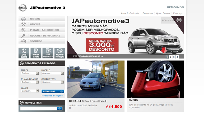 Creación de sitio web de Renault, Nissan