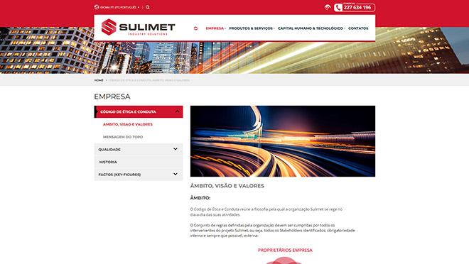 Criação de site e webdesign Sulimet