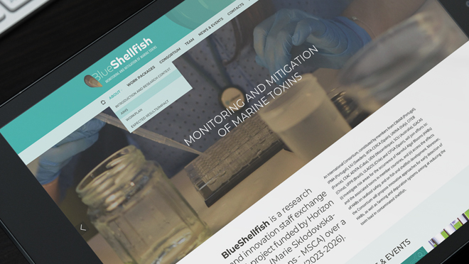 Criação de site BlueShellfish