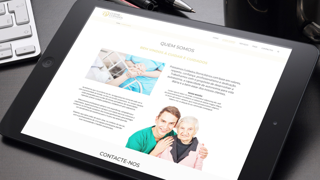 Criação de site e webdesign Cuidar & Cuidados