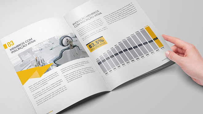 Design de catálogo Ordem Médicos Dentistas