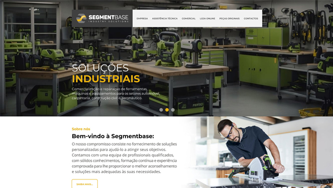 Desenvolvimento do website da SegmentBase