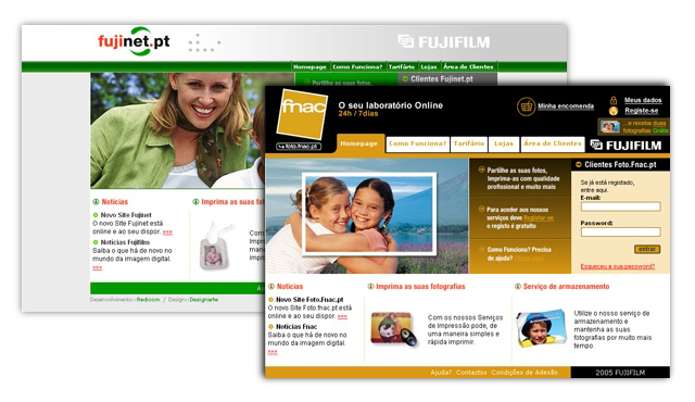 Creation of site Fuji / Worten / Fnac