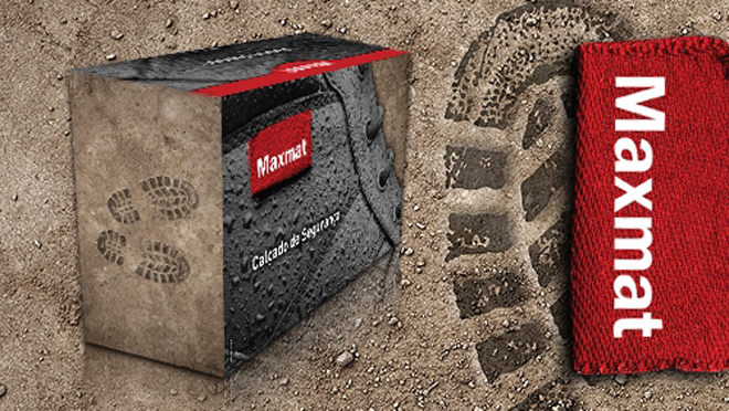 Design de embalagem calçado MaxMat
