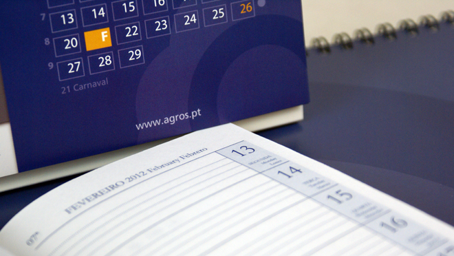 Diseño gráfico calendarios Agros